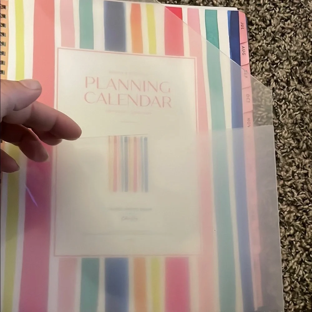 Blue Sky Multicolor Striped Planner